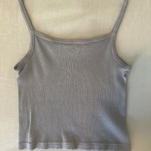 Brandy Melville Light Blue/Grey Tank Top - One Size